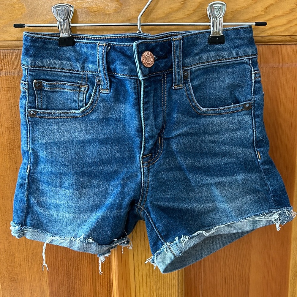 American Eagle denim shorts.  Size 00.